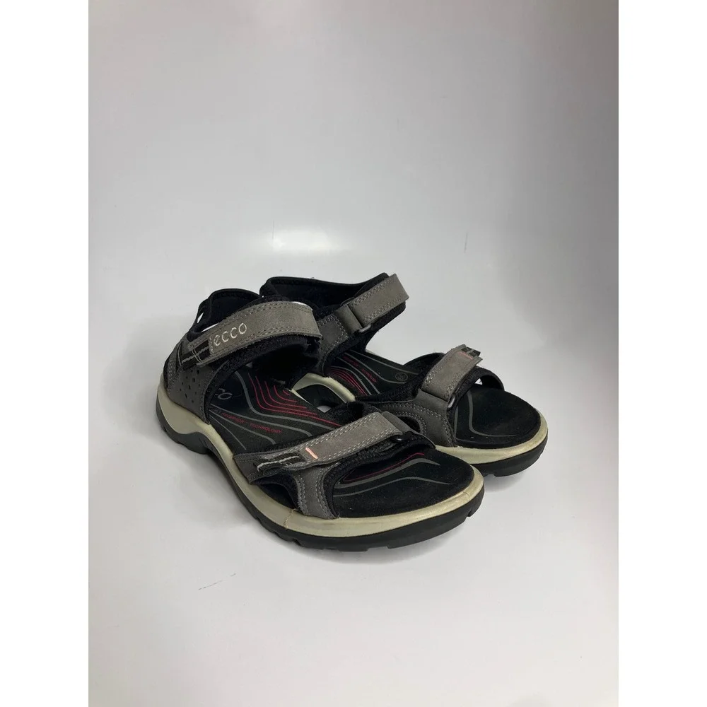 ECCO Yucatan Sandals Women 39 Grey Good Hiking Walking Strappy Receptor